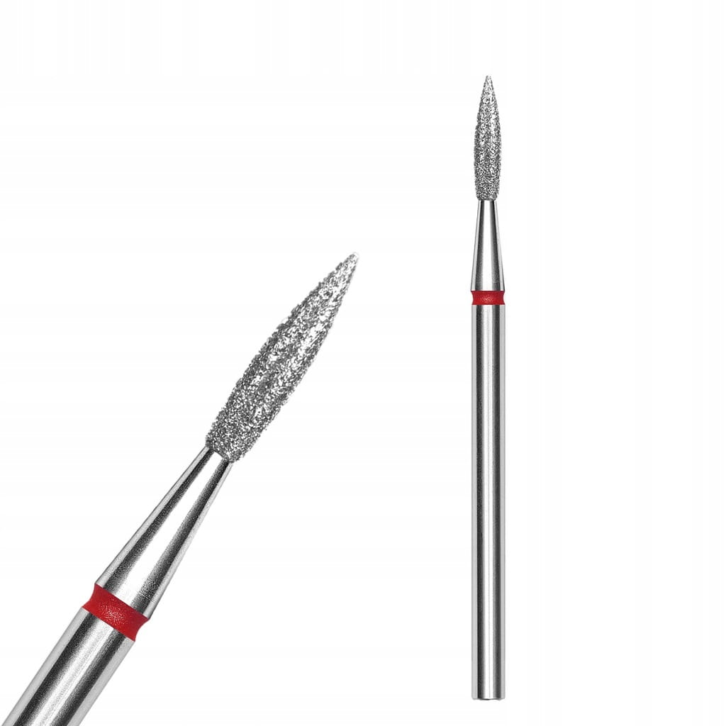 Staleks Frez Diamentowy Płomień Ostry Czerwony EXPERT Średnica 2,3 Mm / Część Pracująca 8 Mm
