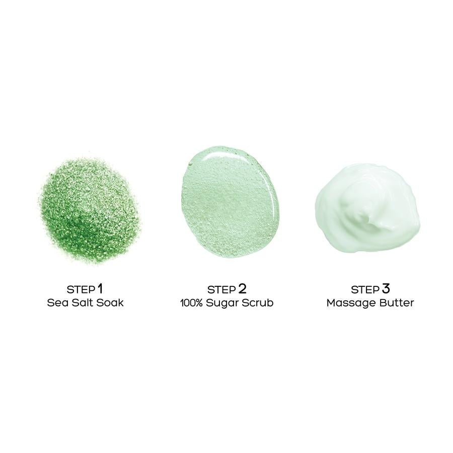 VOESH Green Tea Detox Pedi In A Box Basic Zestaw Do Pedicure 3 Kroki