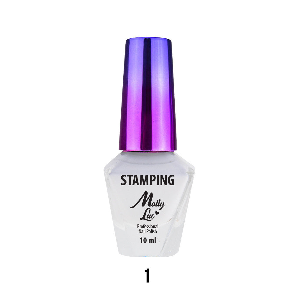 Mollylac Lakier Do Stempli I Stampingu Biały 10ml Nr 1
