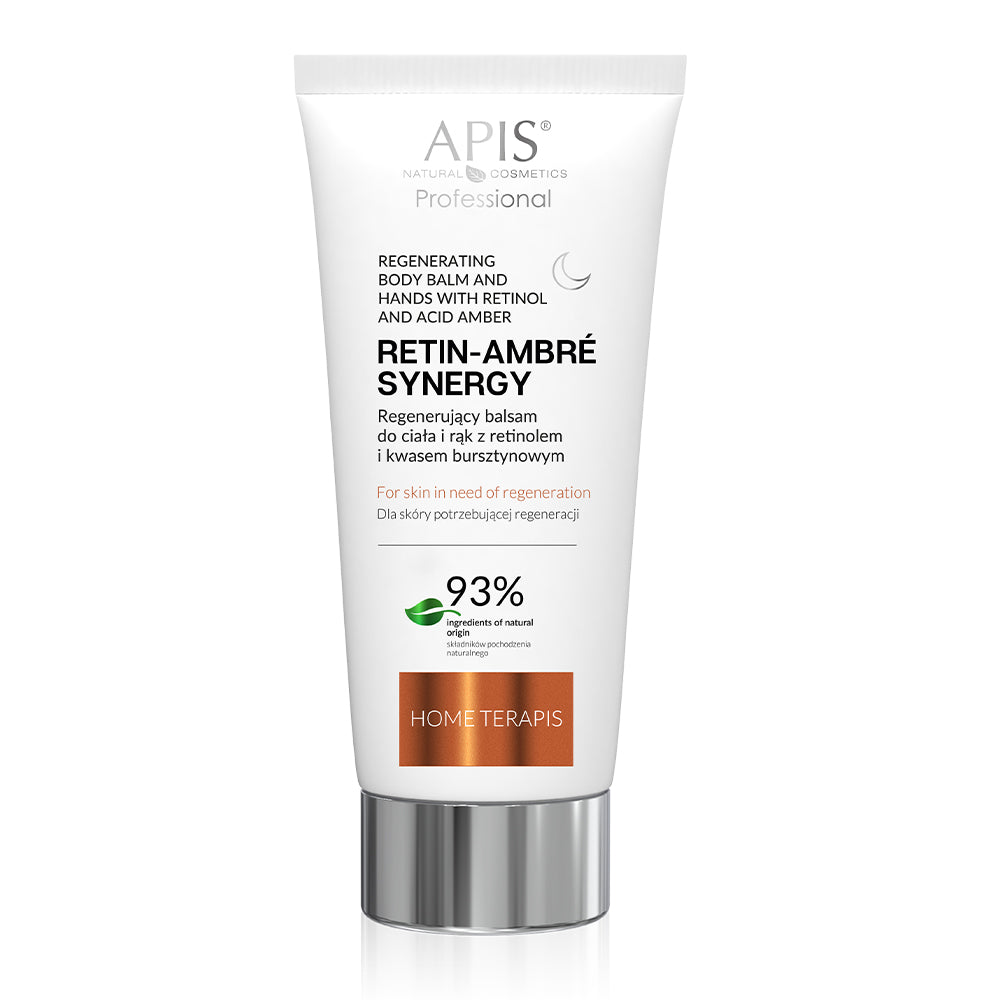 Apis Retin- Ambre Synergy Regenerujący Balsam Do Ciała I Rąk Z Retinolem I Kwasem Bursztynowym Na Noc /200 Ml