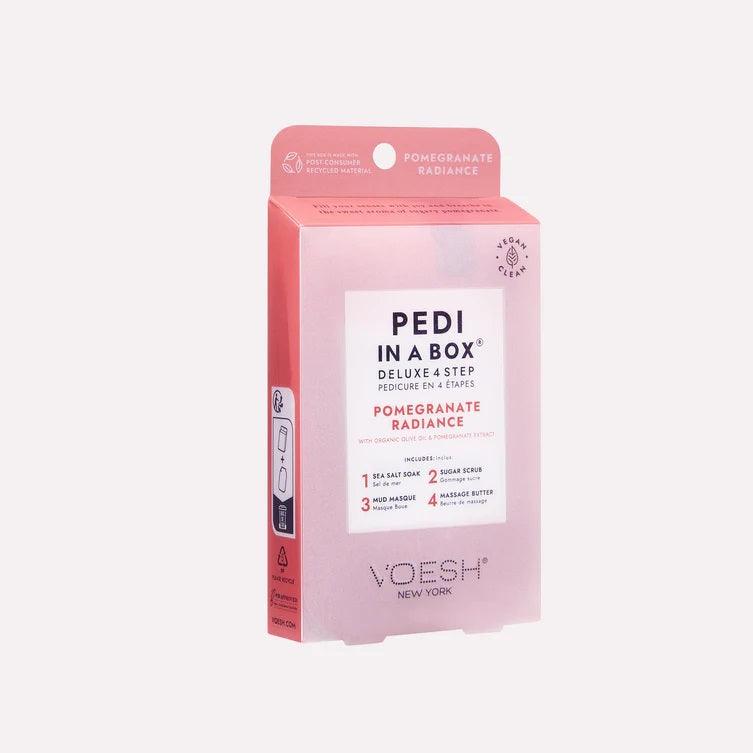 VOESH Pomegranate Radiance Pedi In A Box Deluxe Zestaw Do Pedicure 4 Kroki