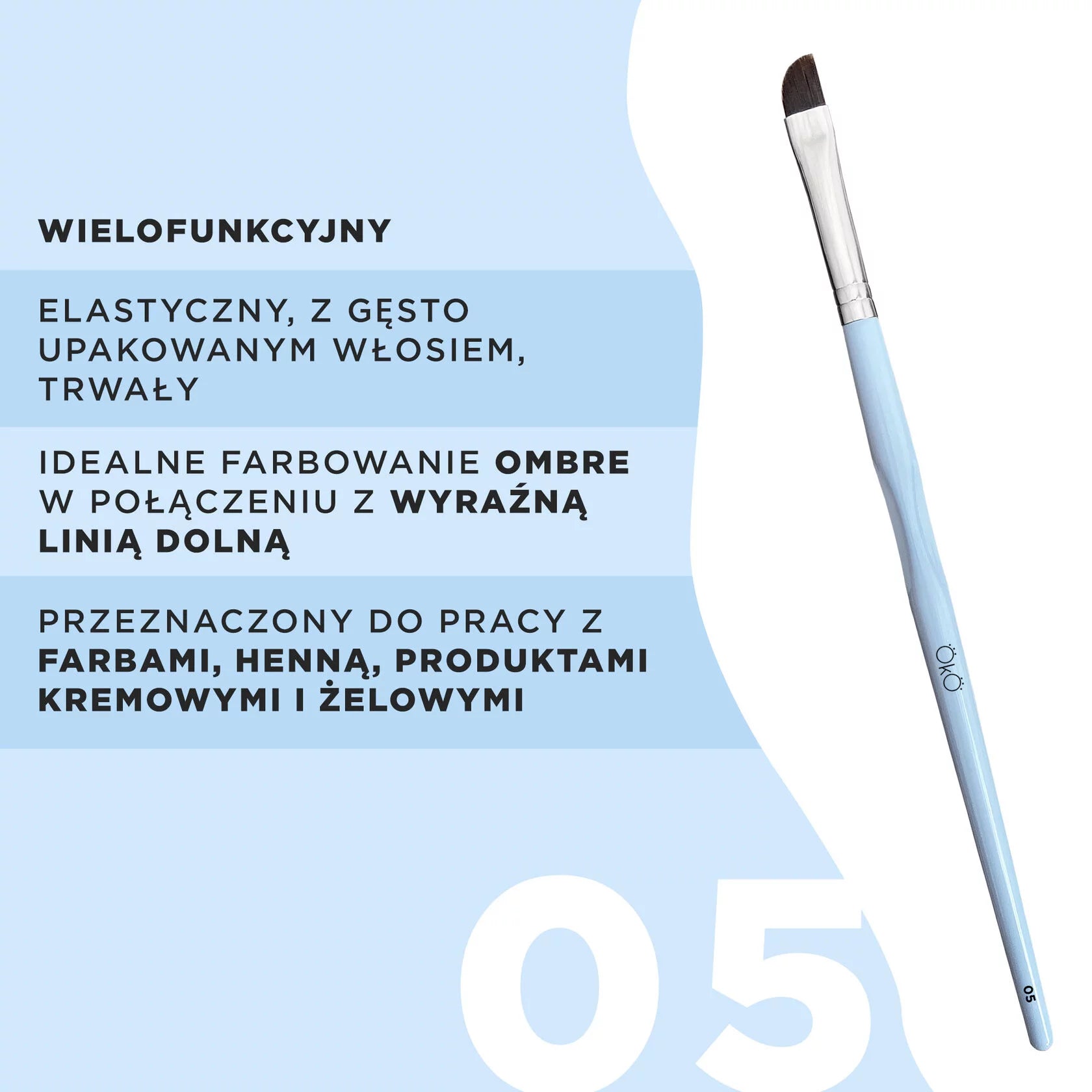 OKO Pędzelek Miękki Ścięty OKO #5