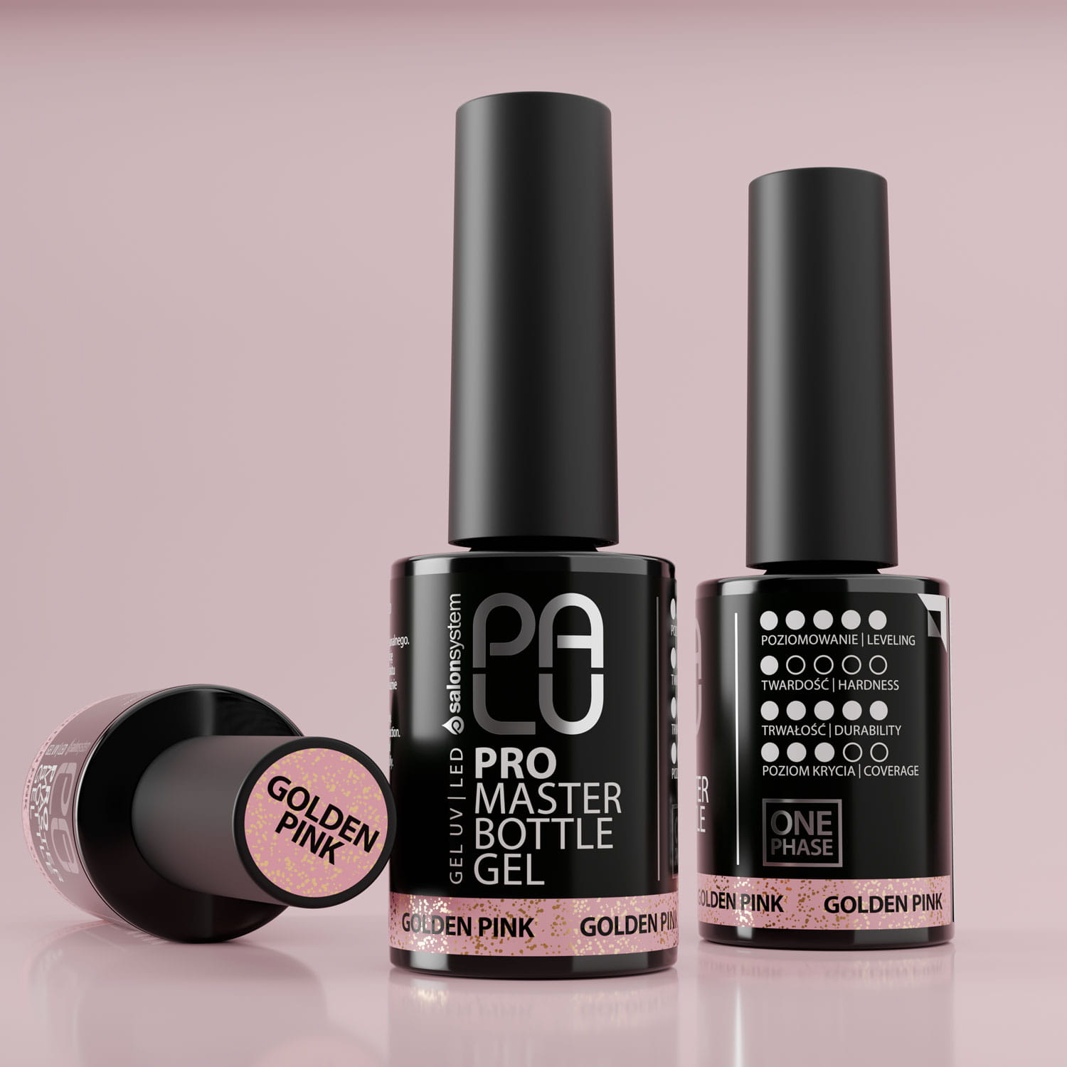 Palu Żel W Butelce Pro Master Bottle Gel -  Golden Pink 11g