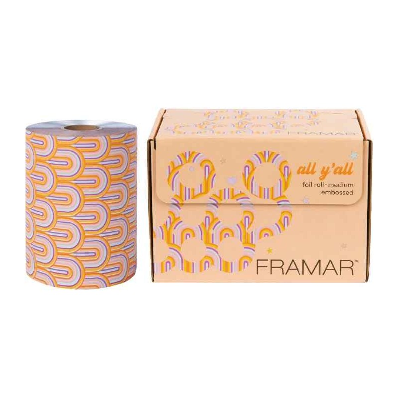 Framar Pop Ups All Y'all 2024 - Folia Fryzjerska Embossed Roll Tęcza 100 m
