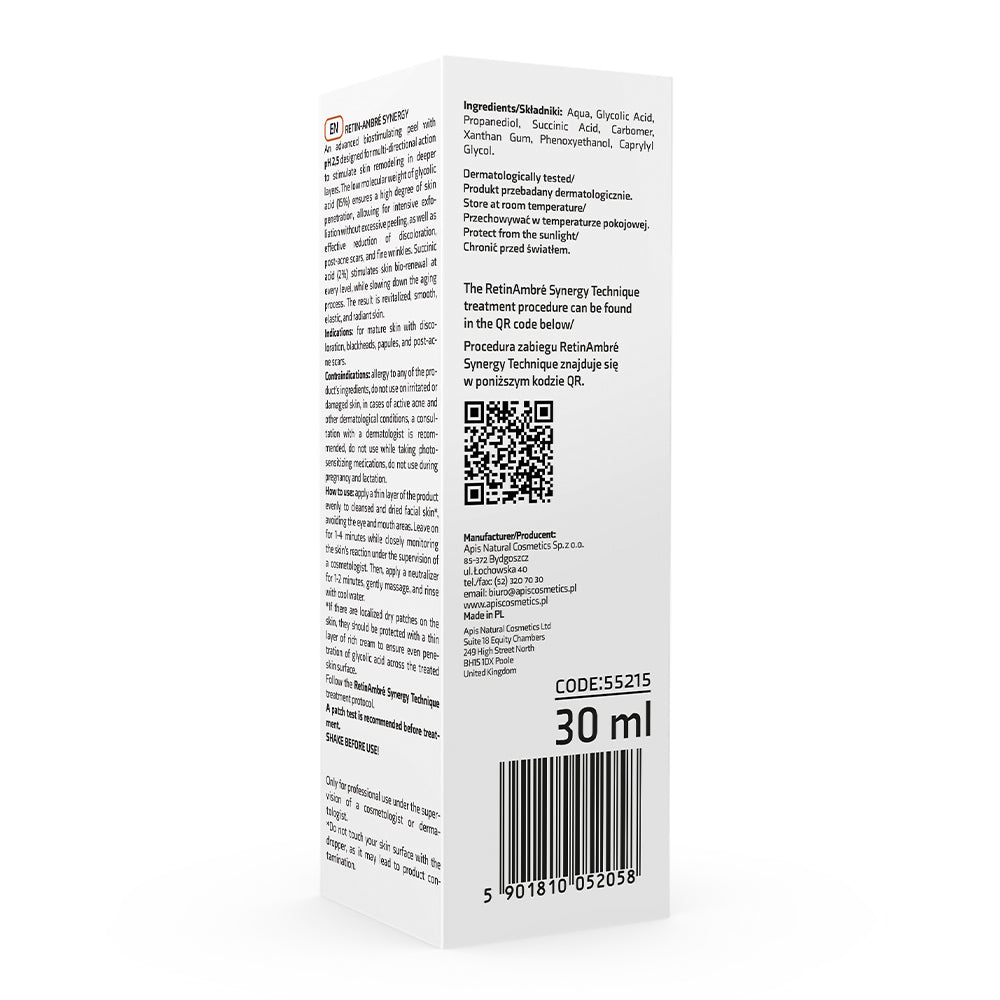 Apis Retin- Ambre Synergy Gly-Ambré Acid Peel Kwas Glikolowy 15% & Kwas Bursztynowy 2% /30 Ml