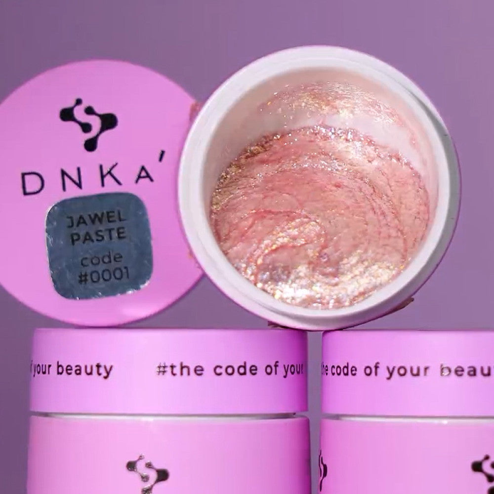 Dnka Jewel Paste 0001 Pasta Designerska Bez Lepkiej Warstwy Z Drobinkami I Brokatem -Brzoskwiniowy Róż 5 Ml