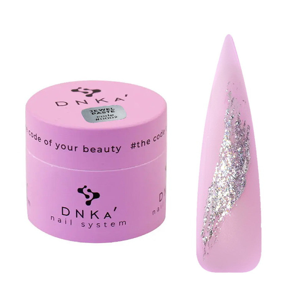 Dnka Jewel Paste 0002 Pasta Designerska Bez Lepkiej Warstwy Z Drobinkami Brokatu Perłowo-Biała 5 Ml