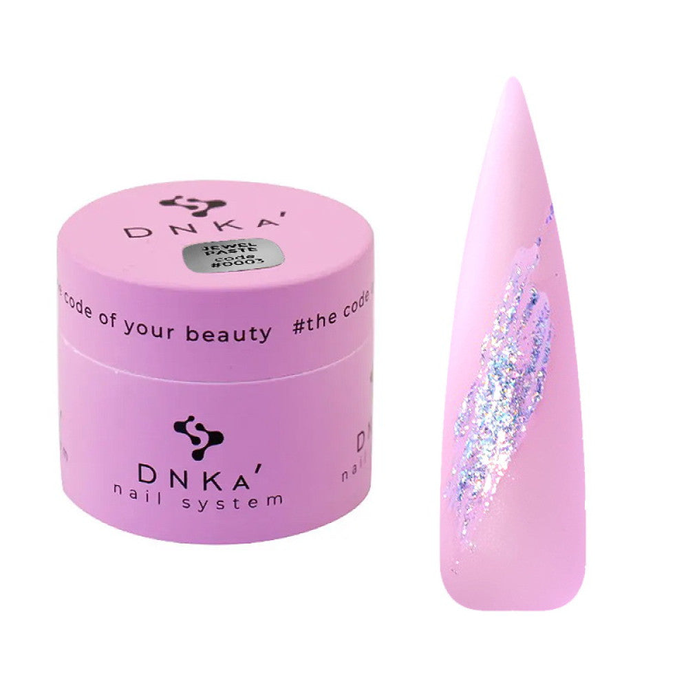 Dnka Jewel Paste 0003 Pasta Designerska Bez Lepkiej Warstwy Z Drobinkami Brokatu Perłowy Fiolet 5 ml