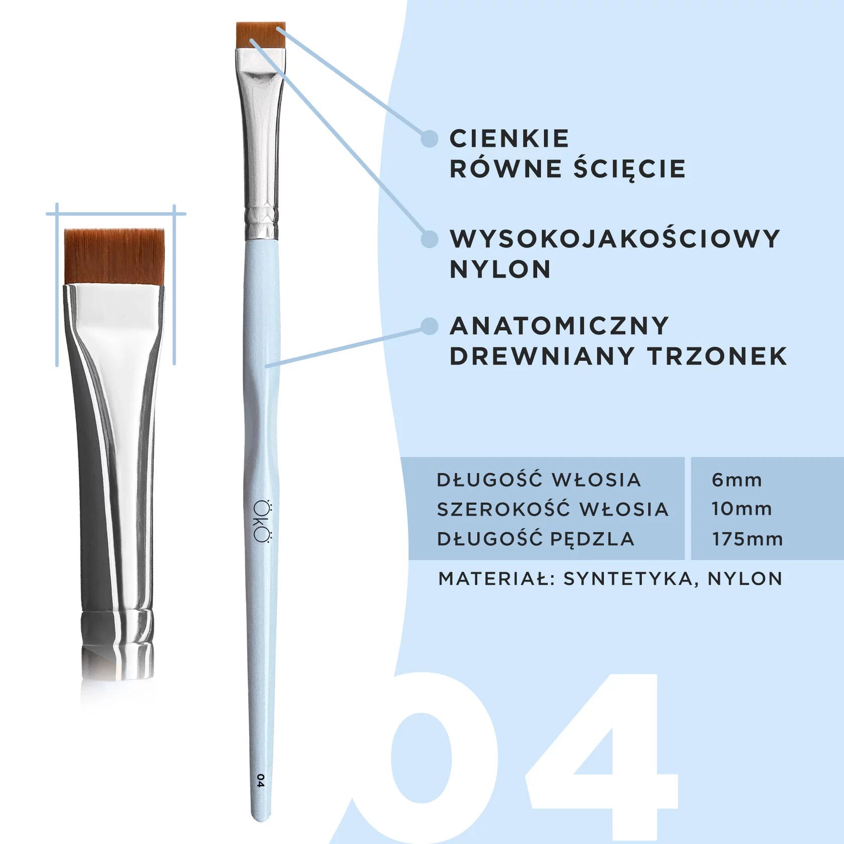 OKO Pędzelek Równy OKO #4
