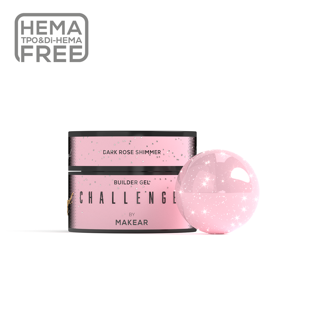Makear Żel Budujący Challengel Shimmer Dark Rose HG15 50ml