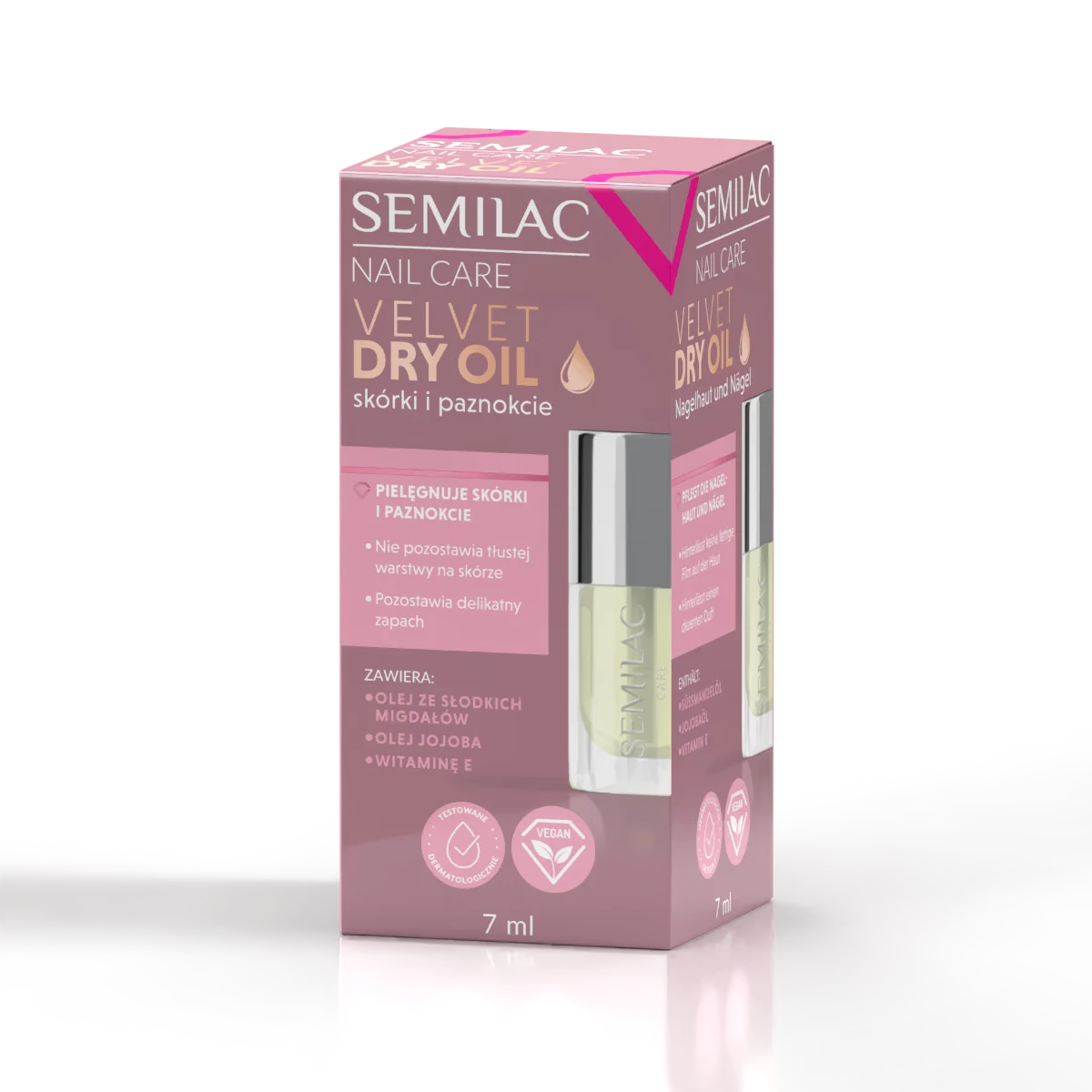 Semilac Suchy Olejek Do Paznokci I Skórek Velvet Dry Oil 7 Ml