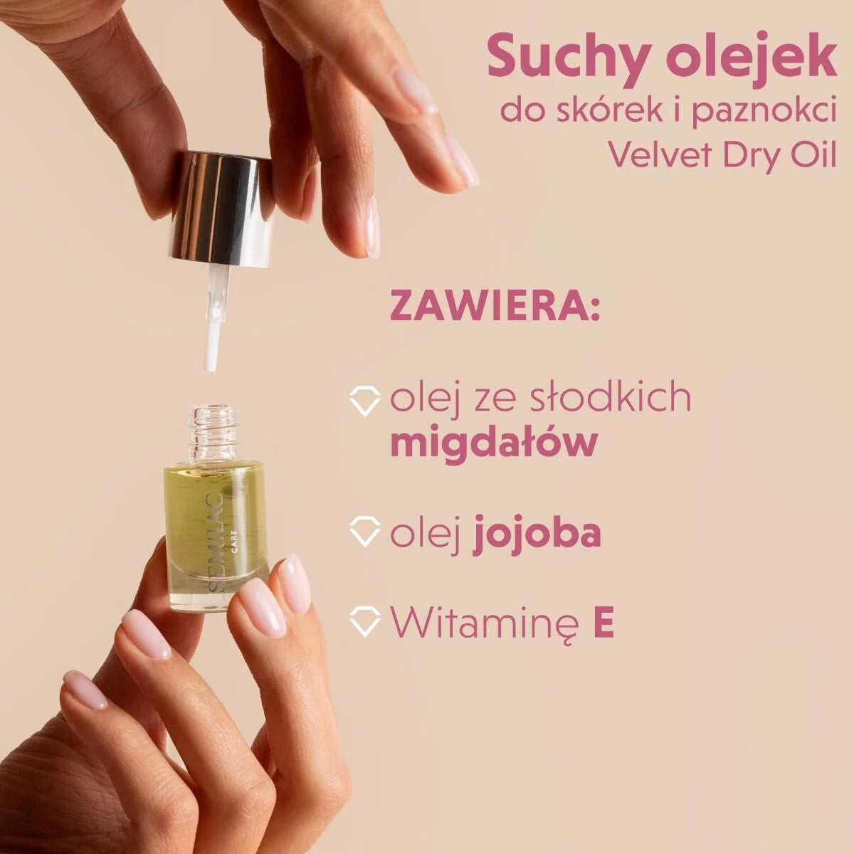 Semilac Suchy Olejek Do Paznokci I Skórek Velvet Dry Oil 7 Ml