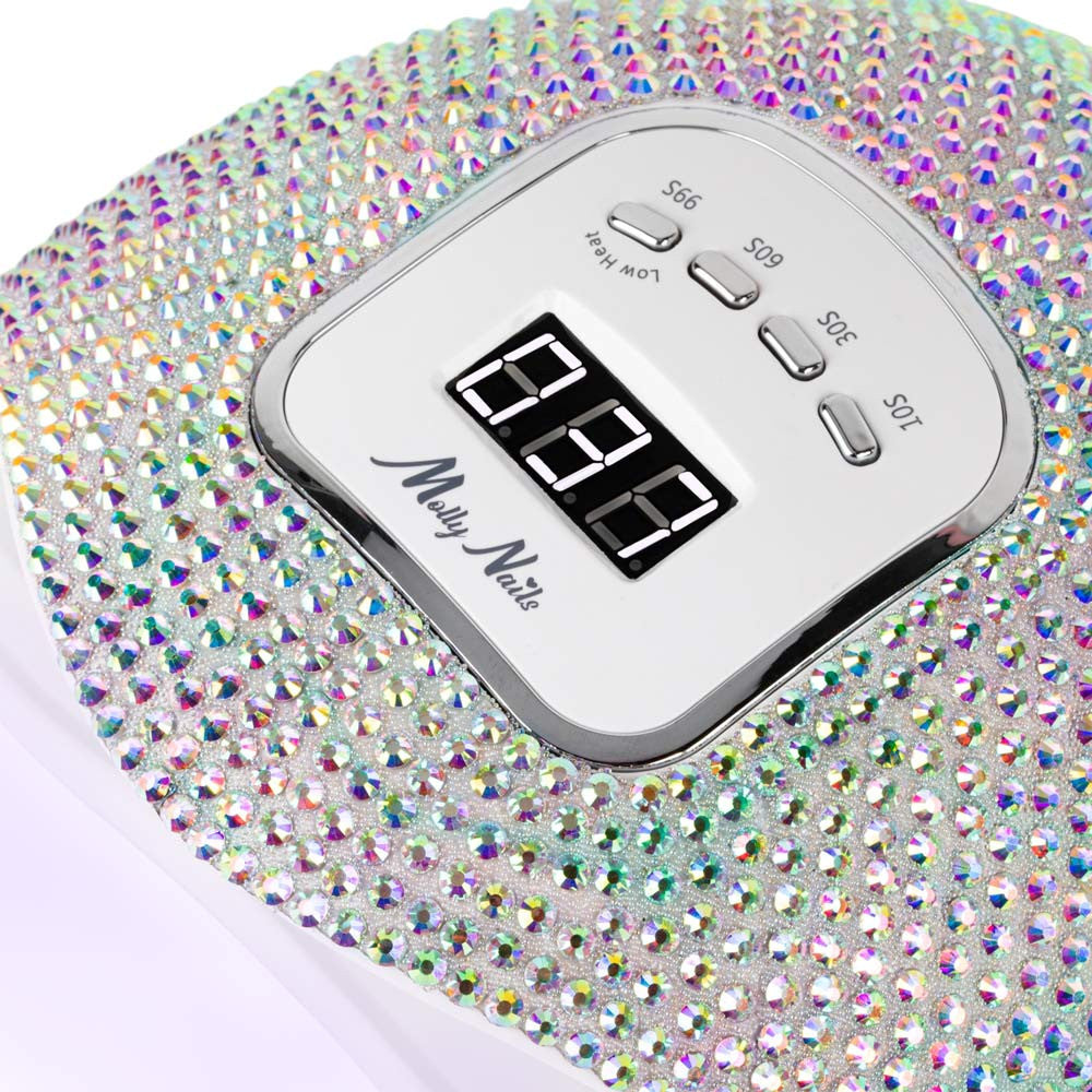 Lampa Do Paznokci Led/Uv Moly Nails X5 Max Do Lakierów Hybrydowych Żeli I Akrylożeli 150w W Cyrkonie Crystal Silver Holo