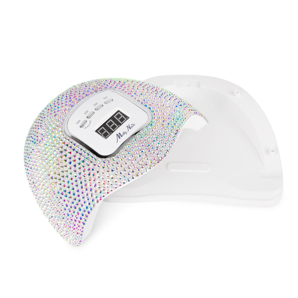 Lampa Do Paznokci Led/Uv Moly Nails X5 Max Do Lakierów Hybrydowych Żeli I Akrylożeli 150w W Cyrkonie Crystal Silver Holo