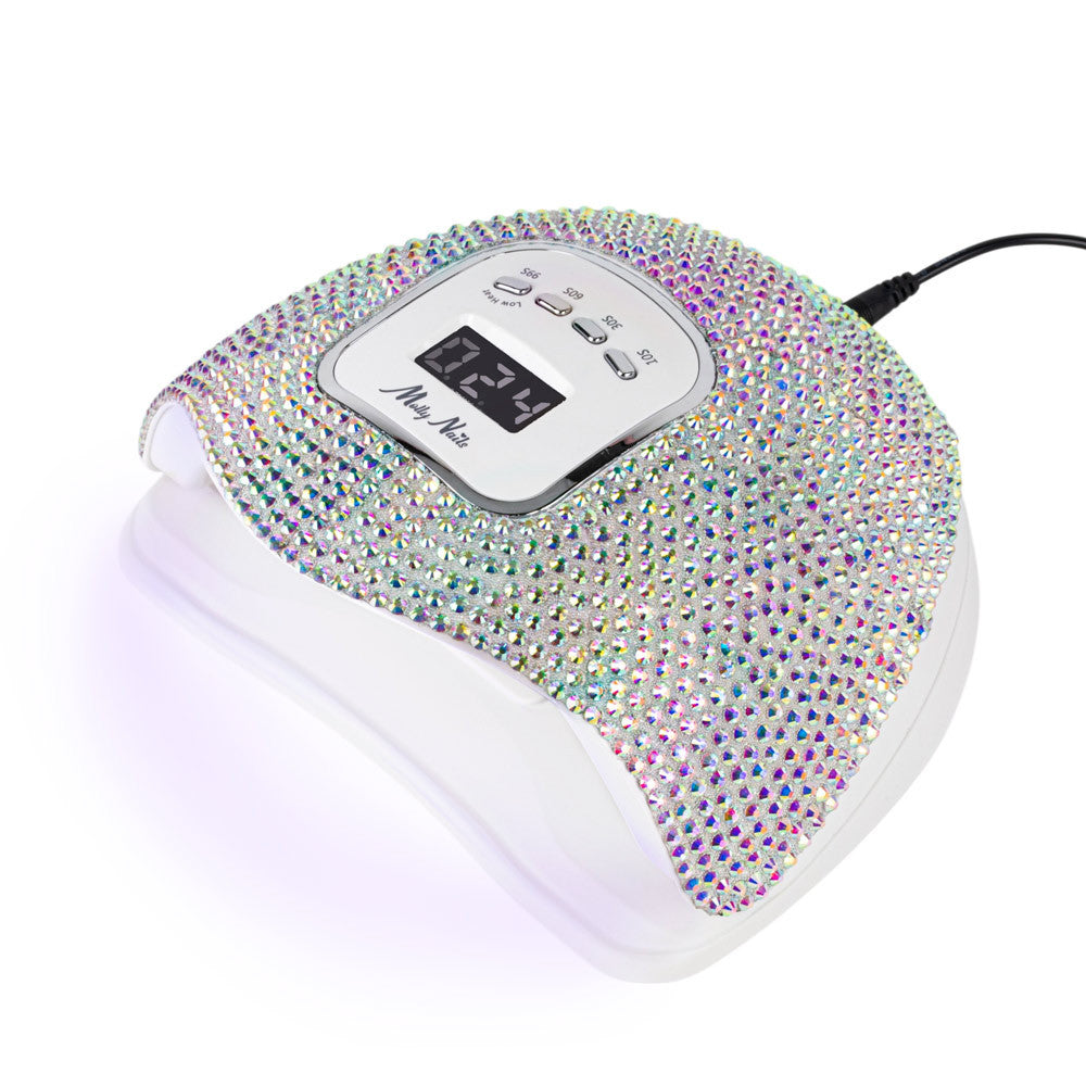 Lampa Do Paznokci Led/Uv Moly Nails X5 Max Do Lakierów Hybrydowych Żeli I Akrylożeli 150w W Cyrkonie Crystal Silver Holo