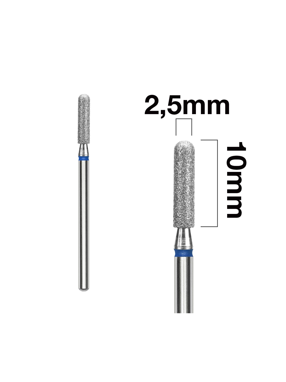 Staleks Frez Diamentowy  Zaokrąglony Walec Czerwony Expert Średnica 2,3 Mm / Część Robocza 6,5 Mm