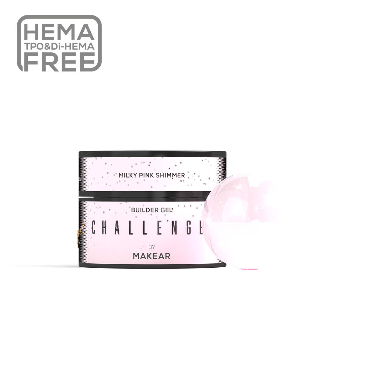 Makear Żel Budujący Challengel Shimmer Milky Pink HG12 50ml