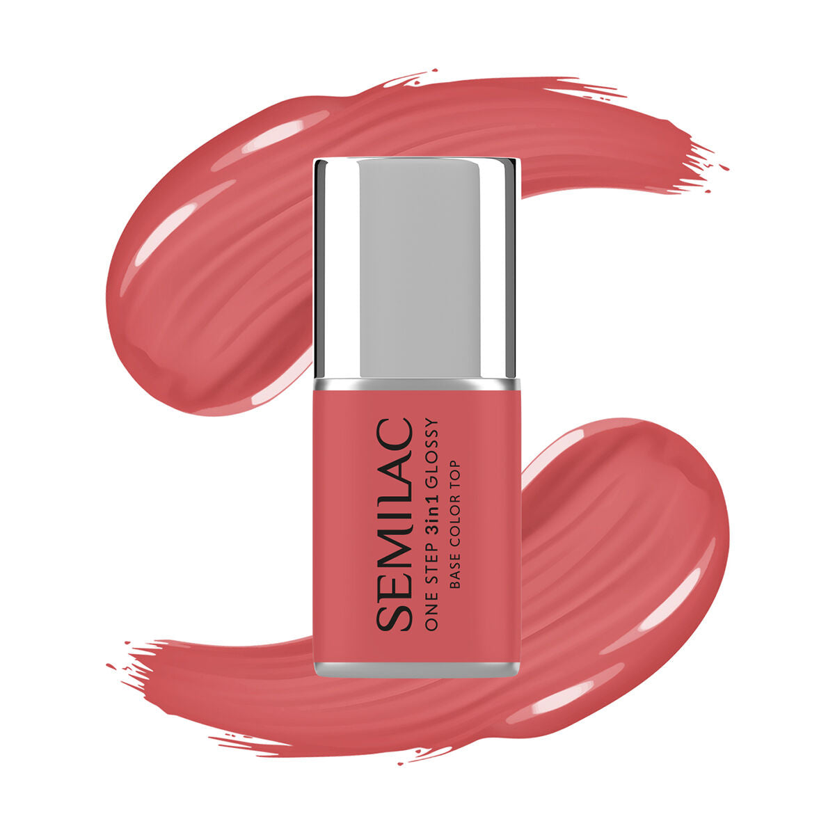 Semilac Lakier Hybrydowy One Step 3in1 Glossy S690 Coral Pink 7 ml