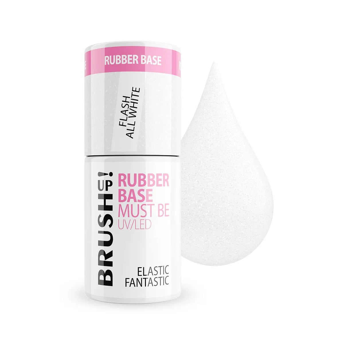 Brushup! Elastic Fantastic Flash All White Baza Hybrydowa Do Paznokci Rubber Base Must Be 5g