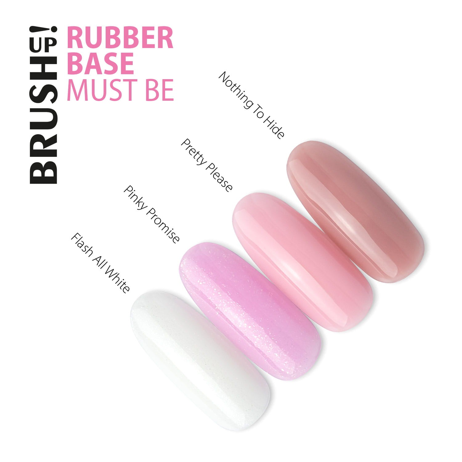 Brushup! Elastic Fantastic Pinky Promise Baza Hybrydowa Do Paznokci Rubber Base Must Be 5g