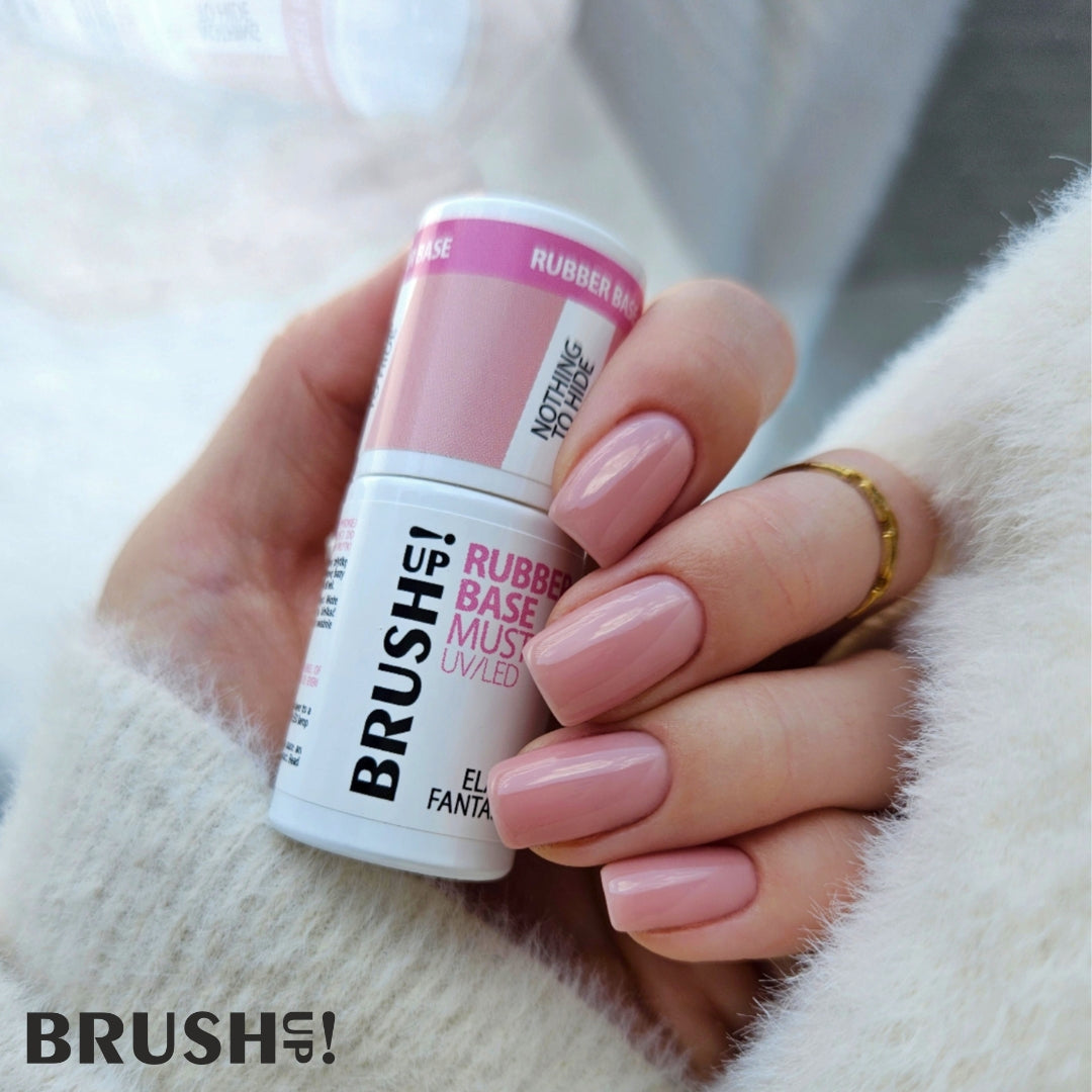 Brushup! Elastic Fantastic Nothing To Hide Baza Hybrydowa Do Paznokci Rubber Base Must Be 5g