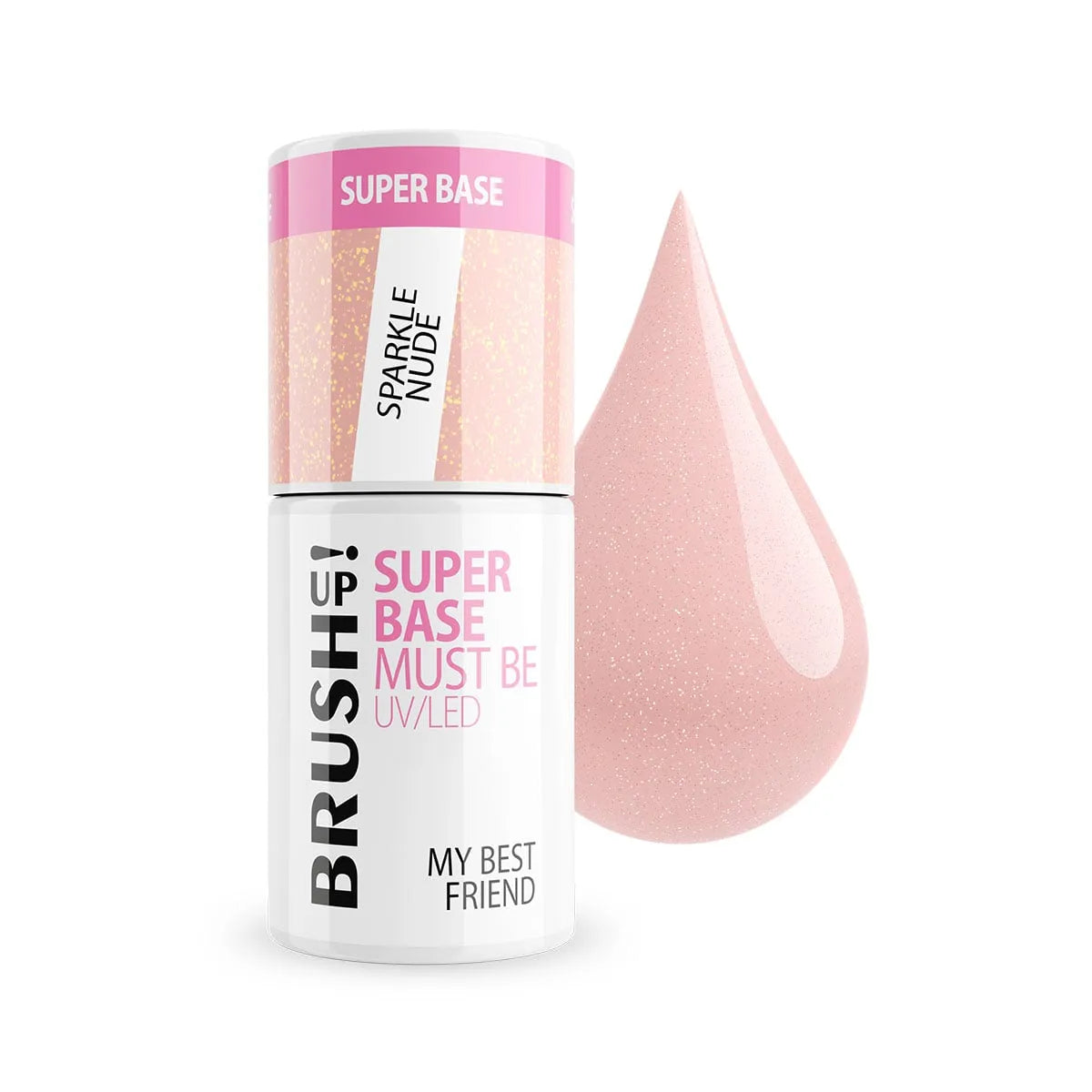 Brushup! Sparkle Nude Baza Hybrydowa Do Paznokci Super Base Must Be 5g