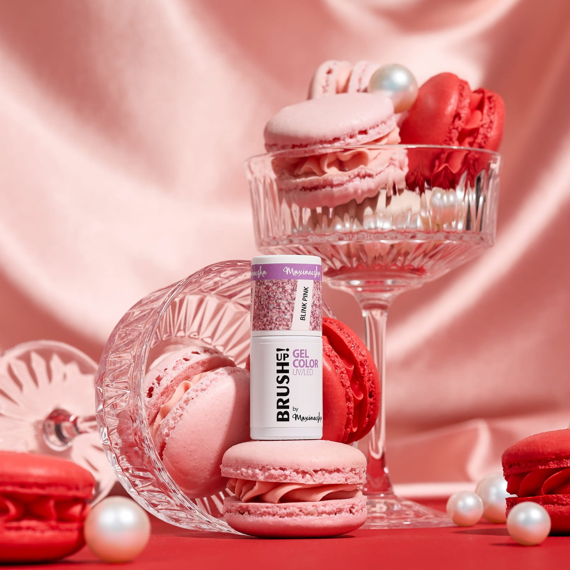 Brushup! By Maxineczka Lakier Hybrydowy Do Paznokci Color Gel UV LED Blink Pink 5g