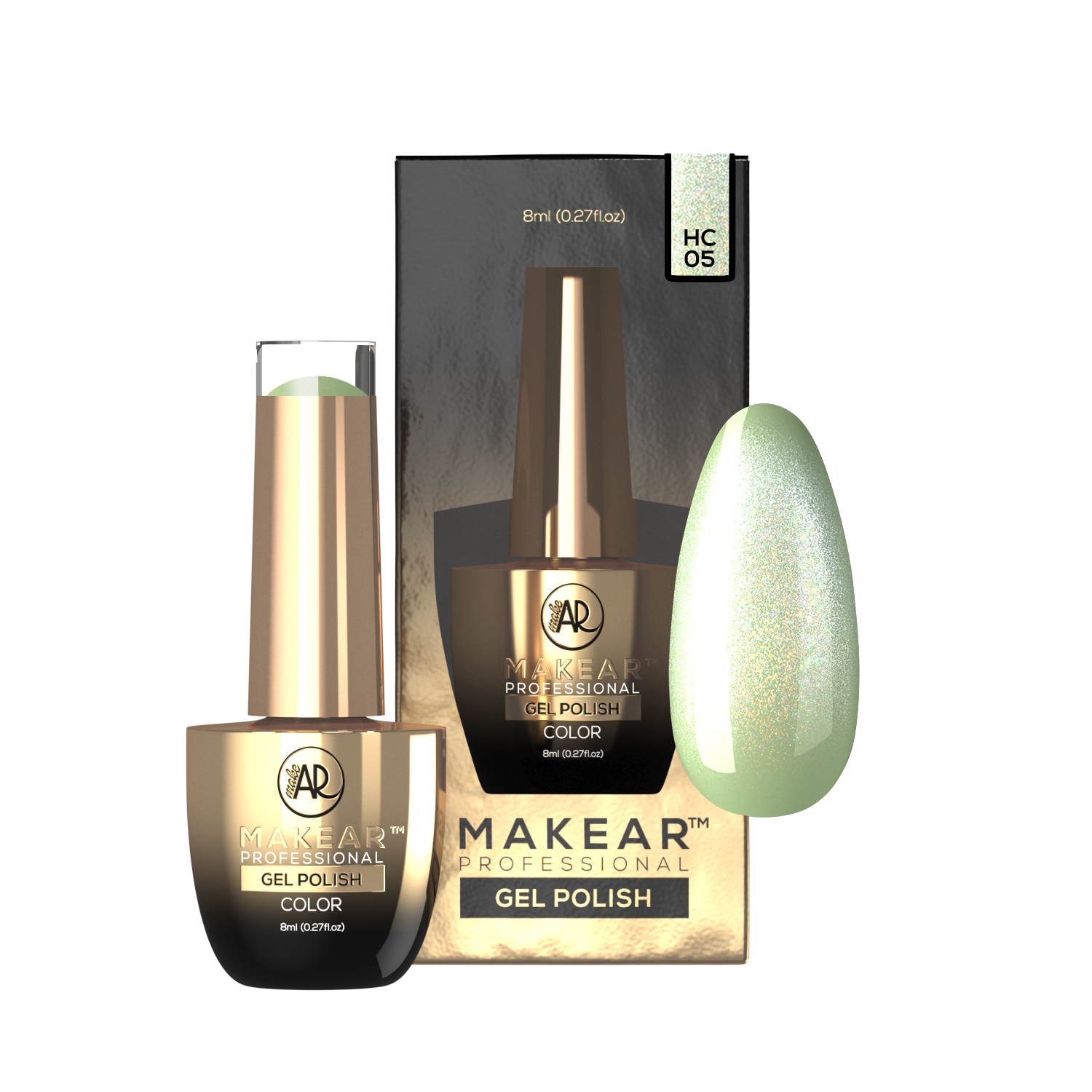 Makear Lakier Hybrydowy HC05 Holo Cat Eye 8ml