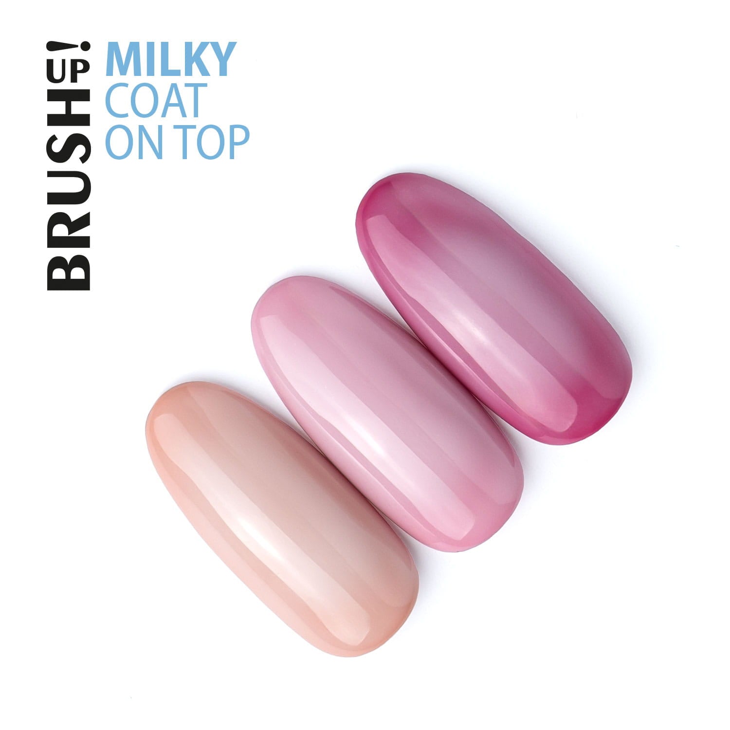 Brushup! Mleczny Top Hybrydowy Do Paznokci Milky Coat On Top: Follow The Milky Way 5g