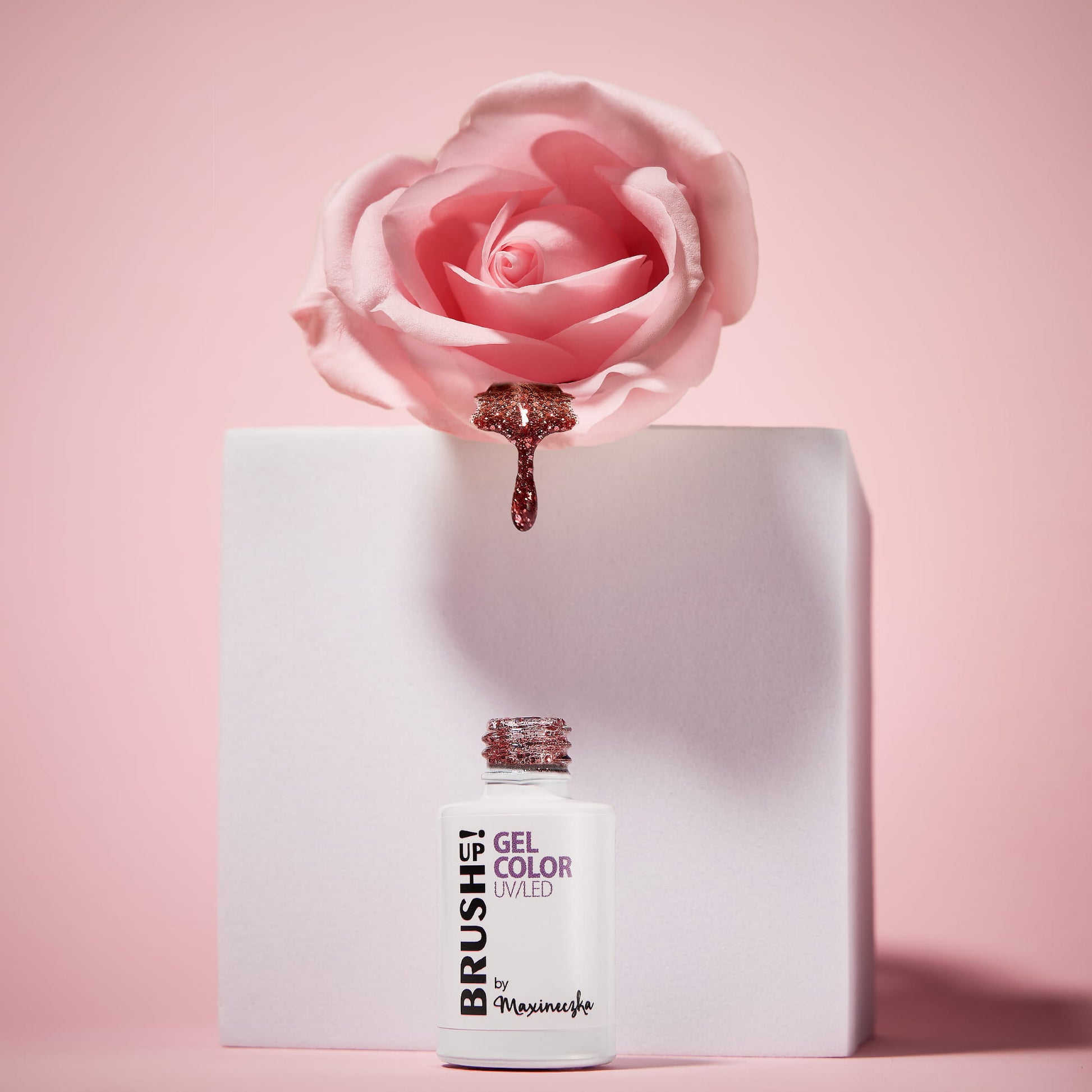 Brushup! By Maxineczka Lakier Hybrydowy Do Paznokci Color Gel UV LED Rose Glam 5g