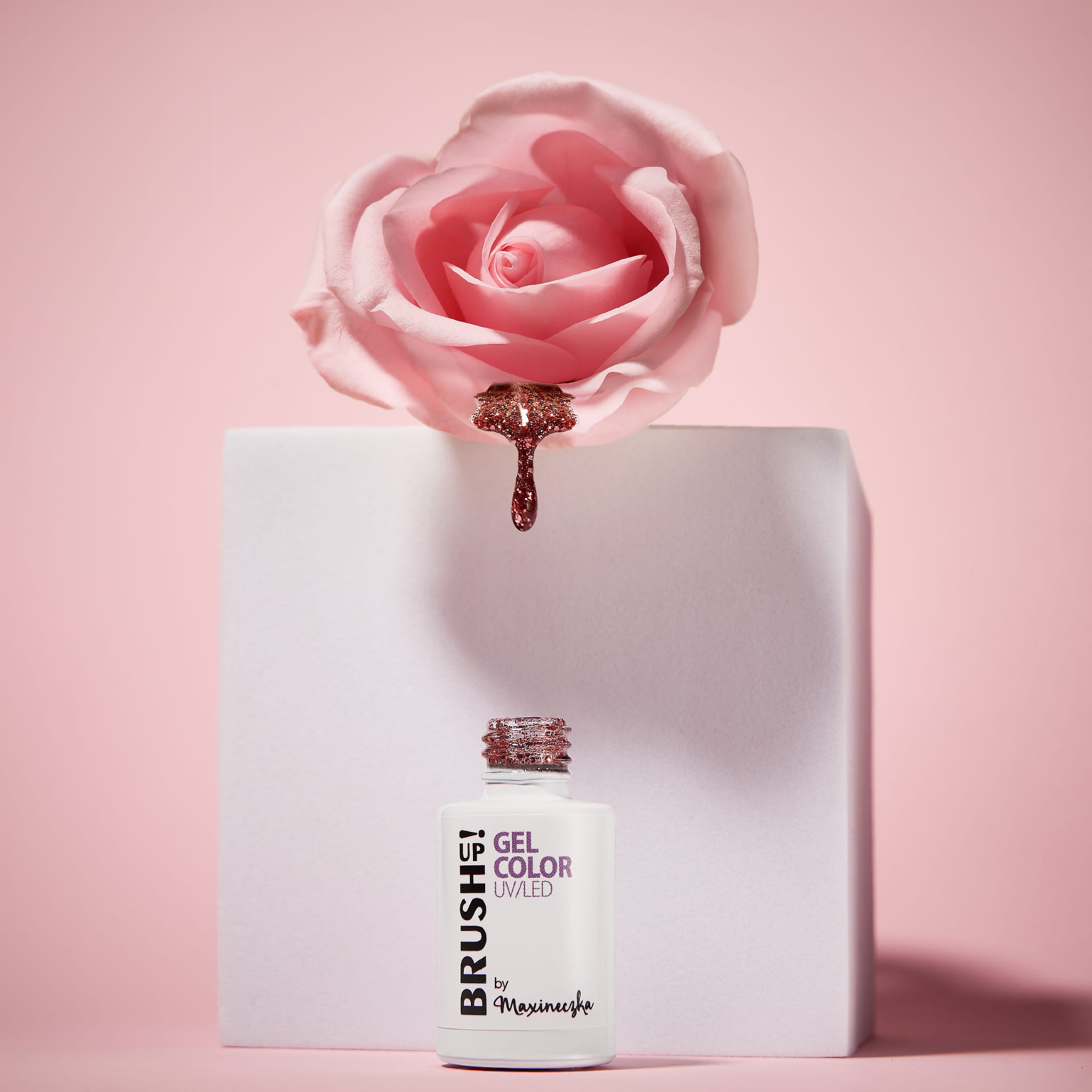 Brushup! By Maxineczka Lakier Hybrydowy Do Paznokci Color Gel UV LED Rose Glam 5g