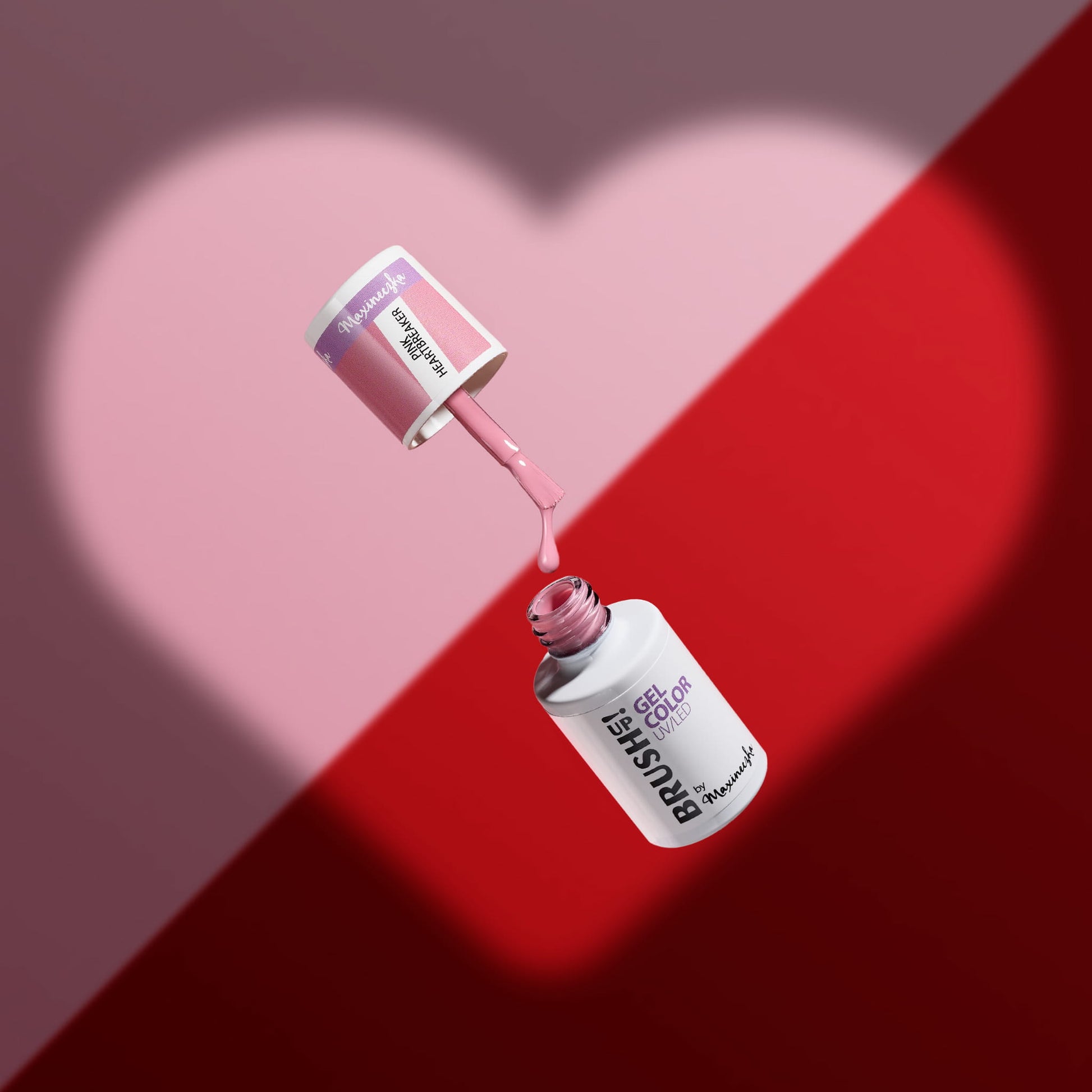 Brushup! By Maxineczka Lakier Hybrydowy Do Paznokci Color Gel UV LED Pink Heartbreaker 5g
