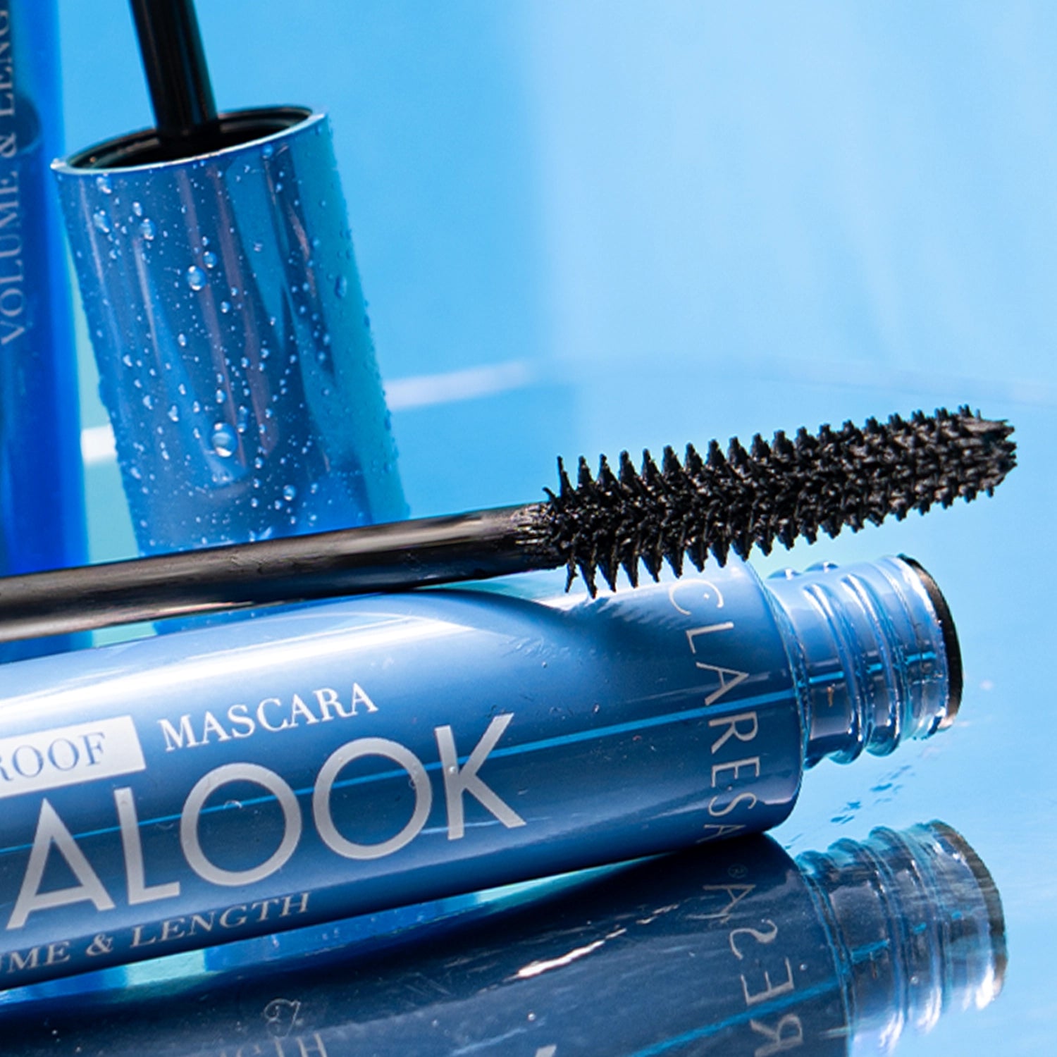 Claresa Aqualook Waterproof Volume&Length Mascara Black Tusz Do Rzęs Wodoodporny Pogrubiająco-Wydłużający, Czarny, 8g