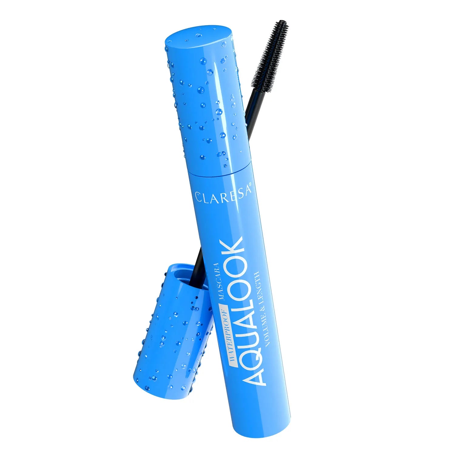 Claresa Aqualook Waterproof Volume&Length Mascara Black Tusz Do Rzęs Wodoodporny Pogrubiająco-Wydłużający, Czarny, 8g