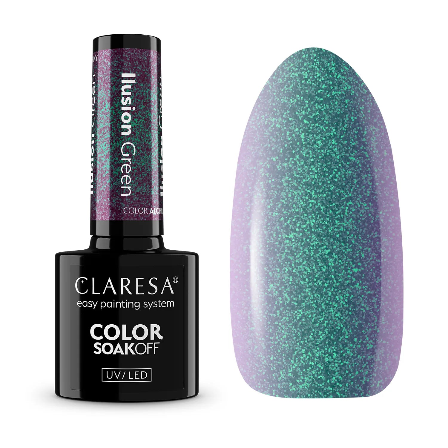 Claresa - Lakier Hybrydowy Ilusion Green 5g