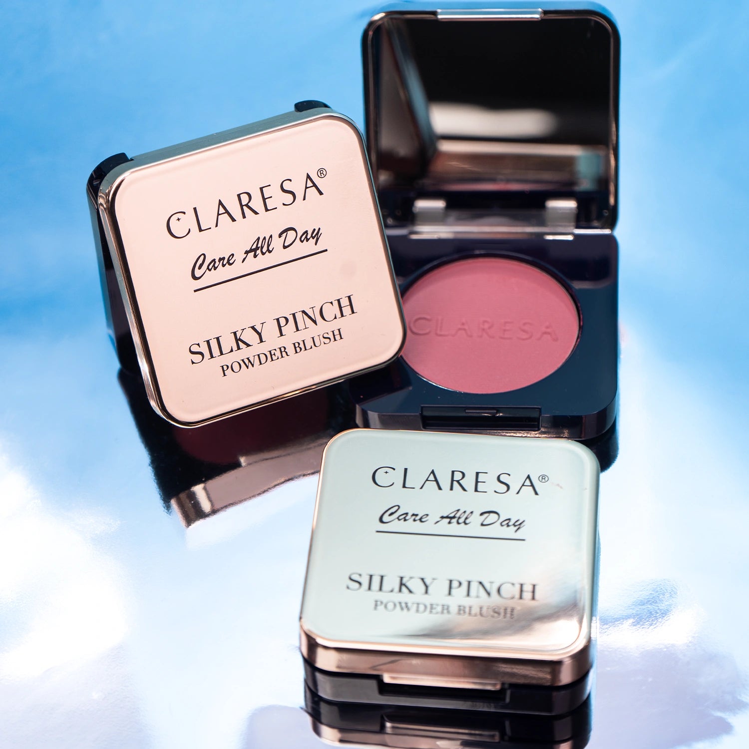 Claresa Care All Day Silky Pinch Powder Blush Pudrowy Róż Do Policzków 01 Hibiscus, 2g