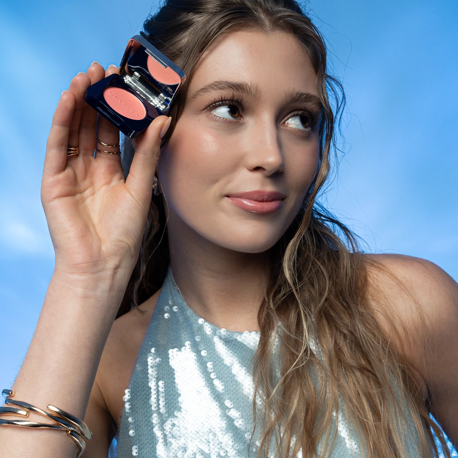 Claresa Care All Day Silky Pinch Powder Blush Pudrowy Róż Do Policzków 03 Lumi Peach, 2g