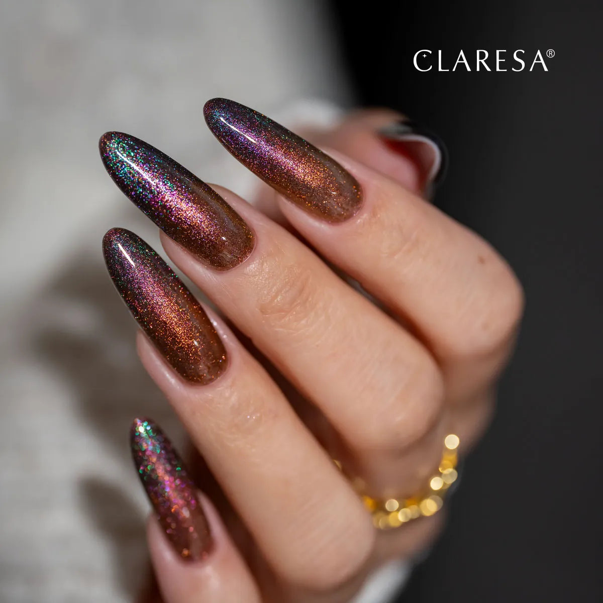 Claresa - Lakier Hybrydowy Ilusion Gold 5g