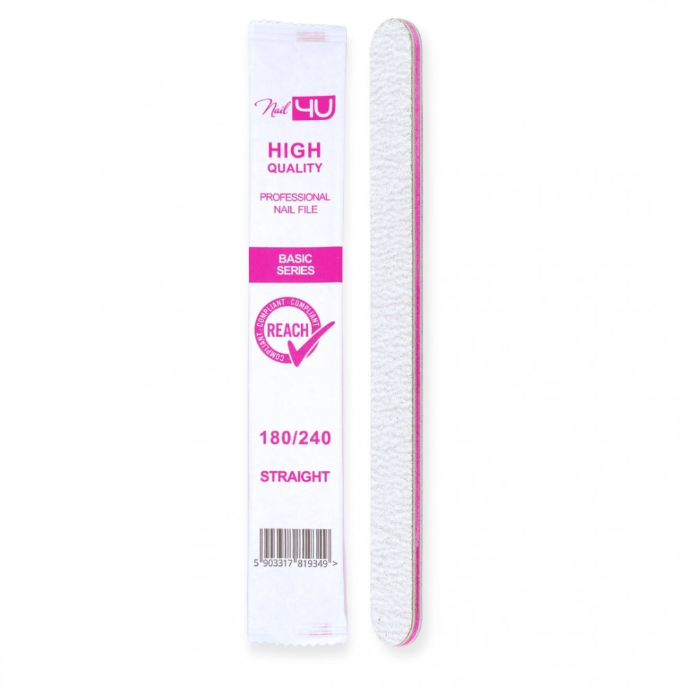 Nail4U Pilnik BASIC Prosty 180/240 1 Sztuka
