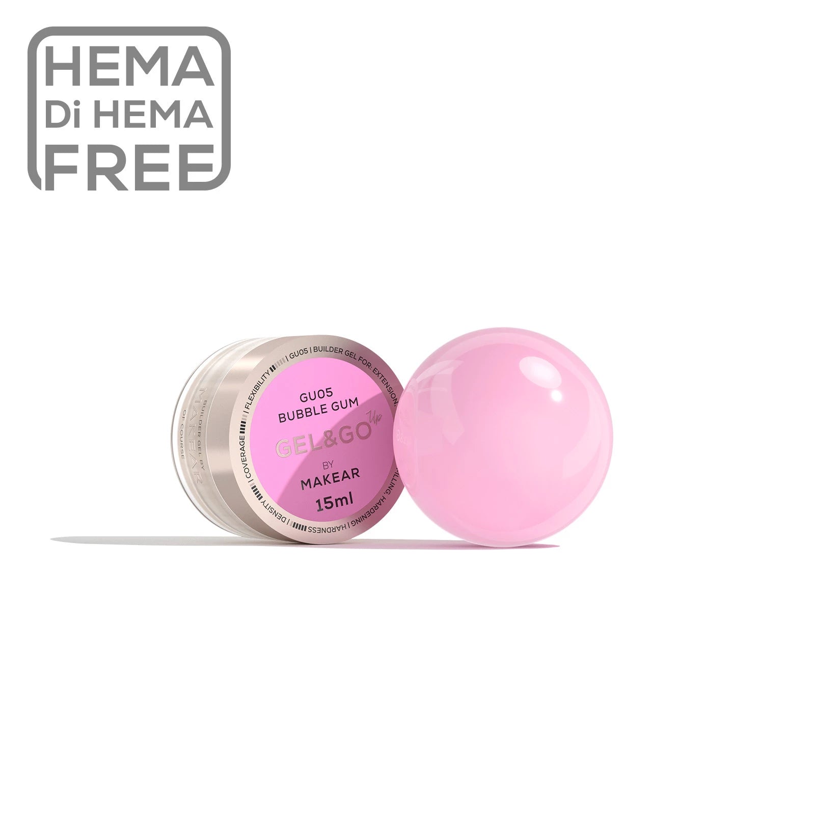 Makear Żel Budujący Gel&Go Up Bubble Gum GU05 15ml