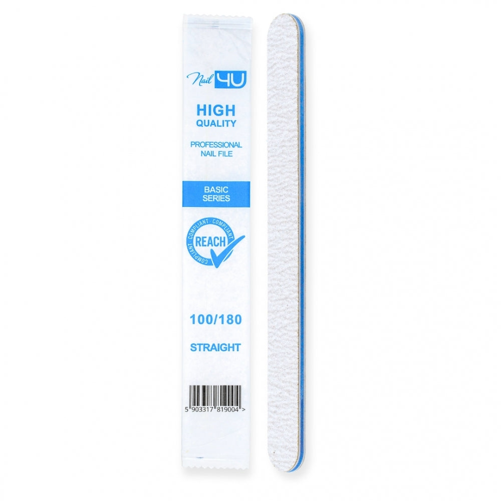 Nail4U Pilnik BASIC Prosty 100/180 1 Sztuka