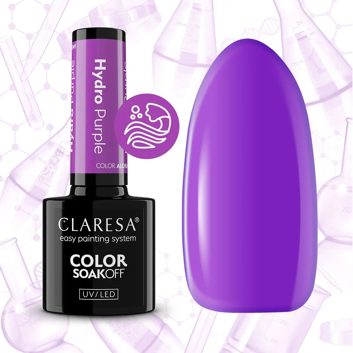 Claresa - Lakier Hybrydowy Hydro Purple 5g