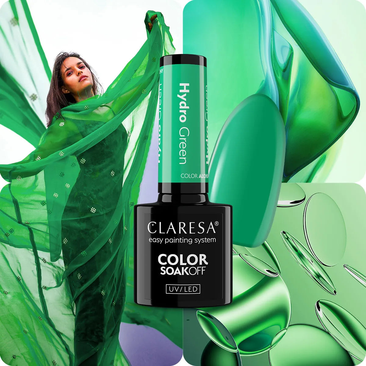 Claresa - Lakier Hybrydowy Hydro Green 5g