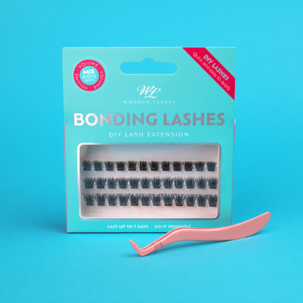 Wonder Lashes Pęseta Mini Do Kępek/Rzęs Bondingowych Różowa
