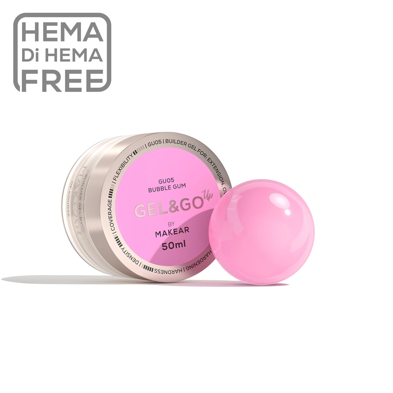 Makear Żel Budujący Gel&Go Up Bubble Gum GU05 50ml