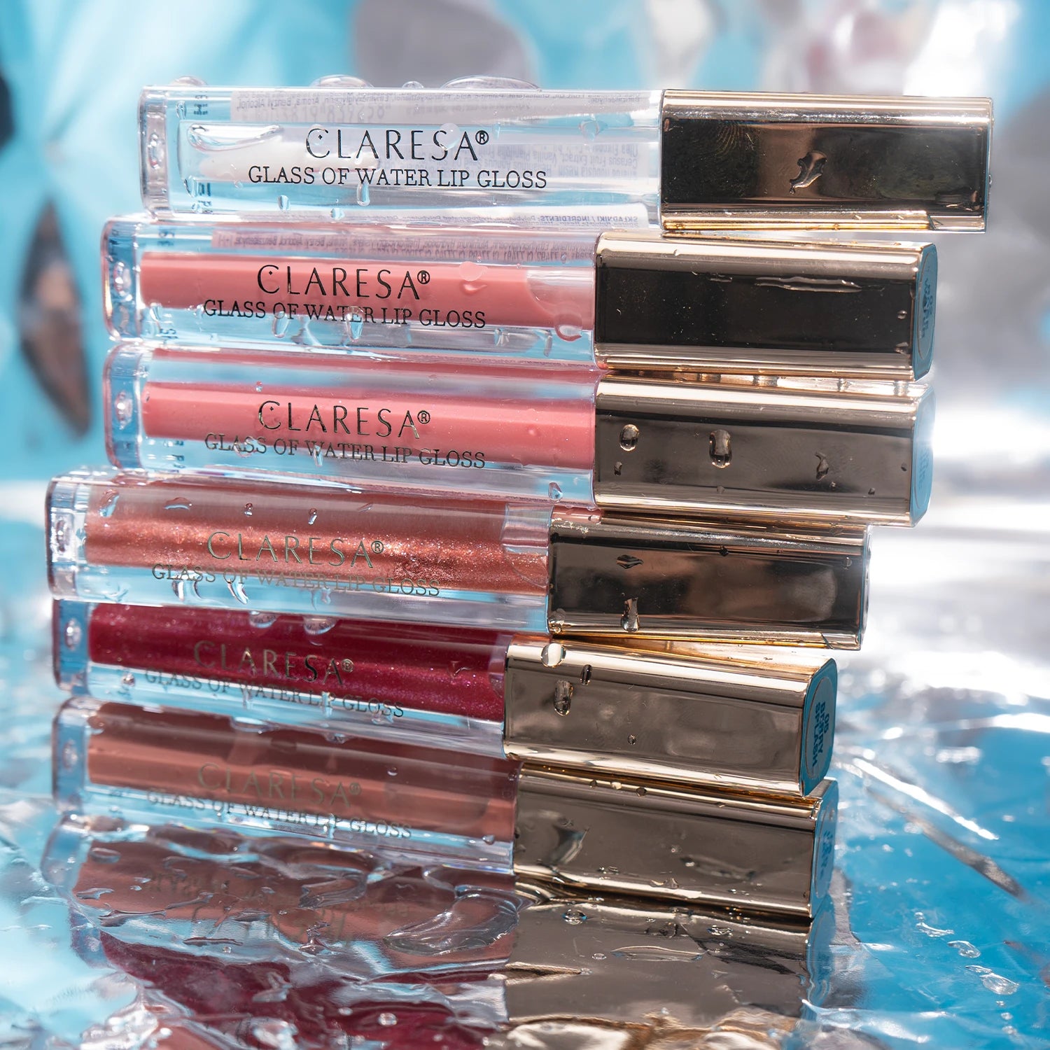 Claresa Glass Of Water Lip Gloss Błyszczyk Do Ust Z Efektem Tafli 01 Crystal Water, 2g