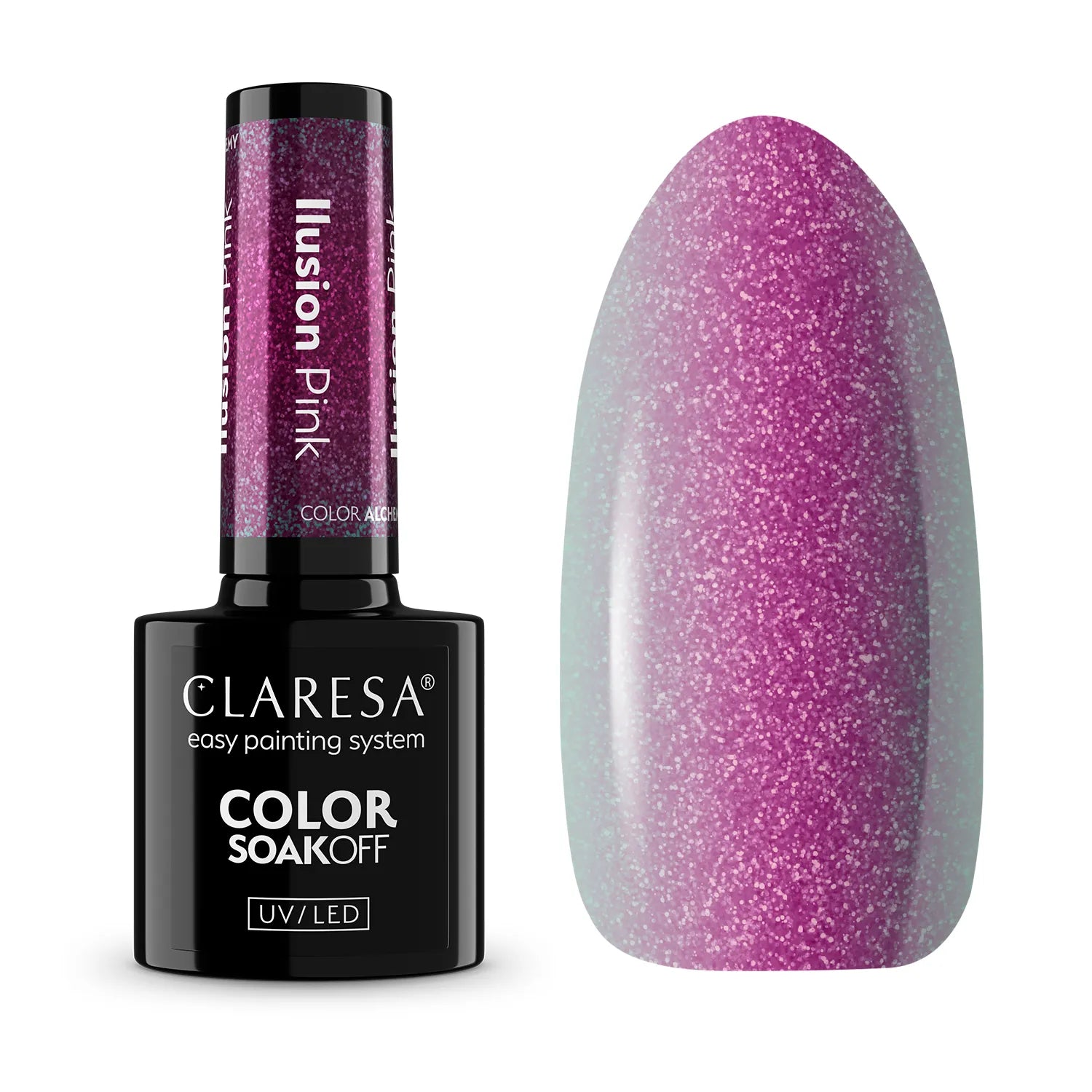 Claresa - Lakier Hybrydowy Ilusion Pink 5g