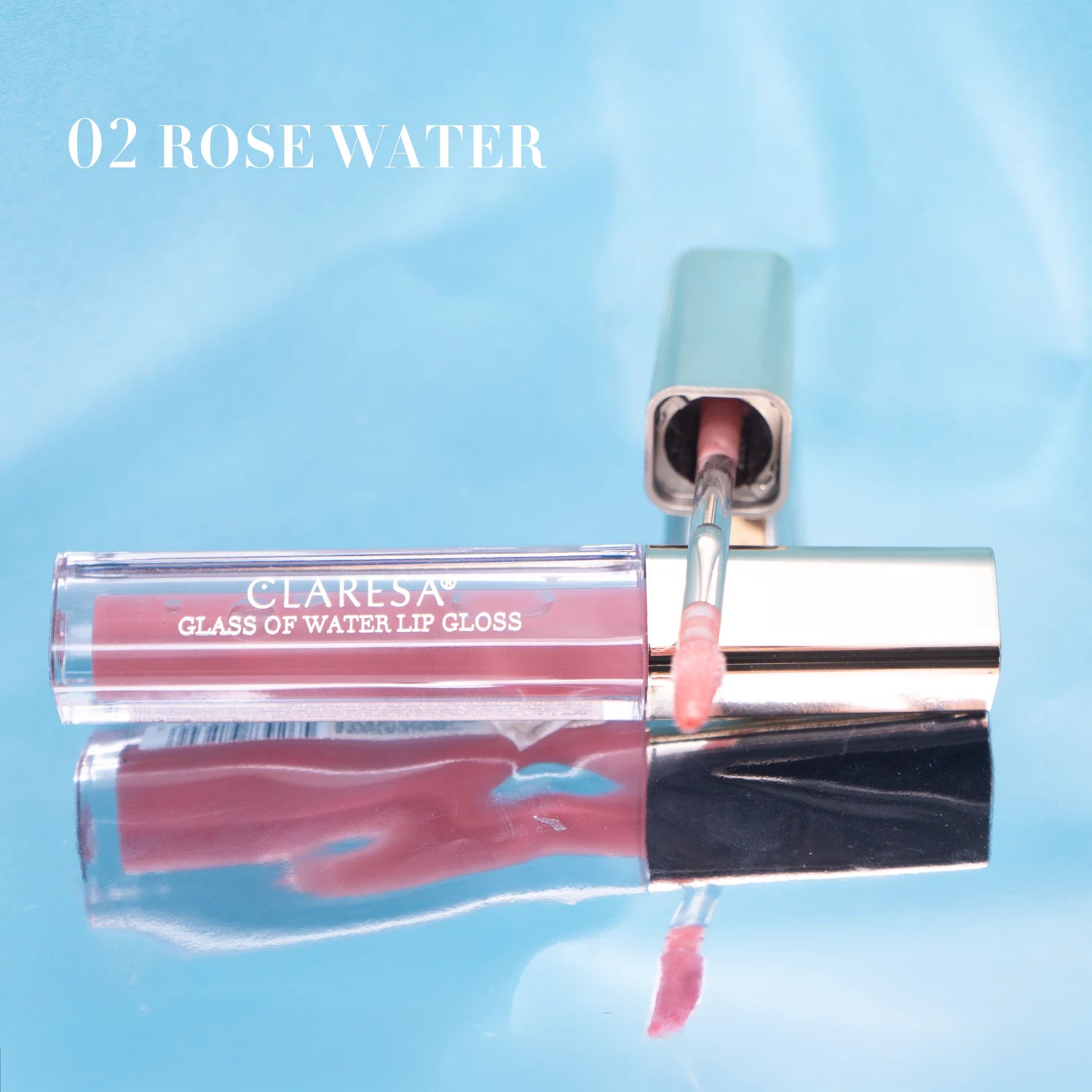 Claresa Glass Of Water Lip Gloss Błyszczyk Do Ust Z Efektem Tafli 02 Rose Water, 2g
