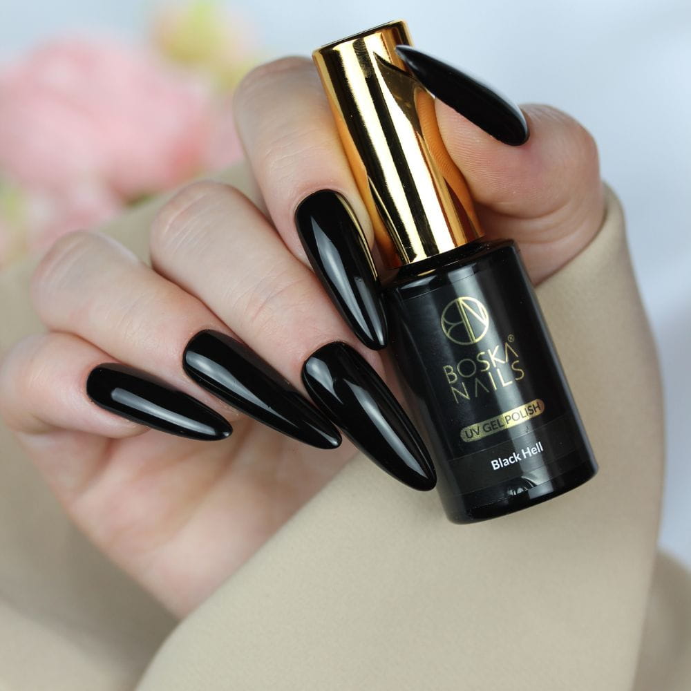 Boska Nails Lakier Hybrydowy Black Hell UP No 550 10ml