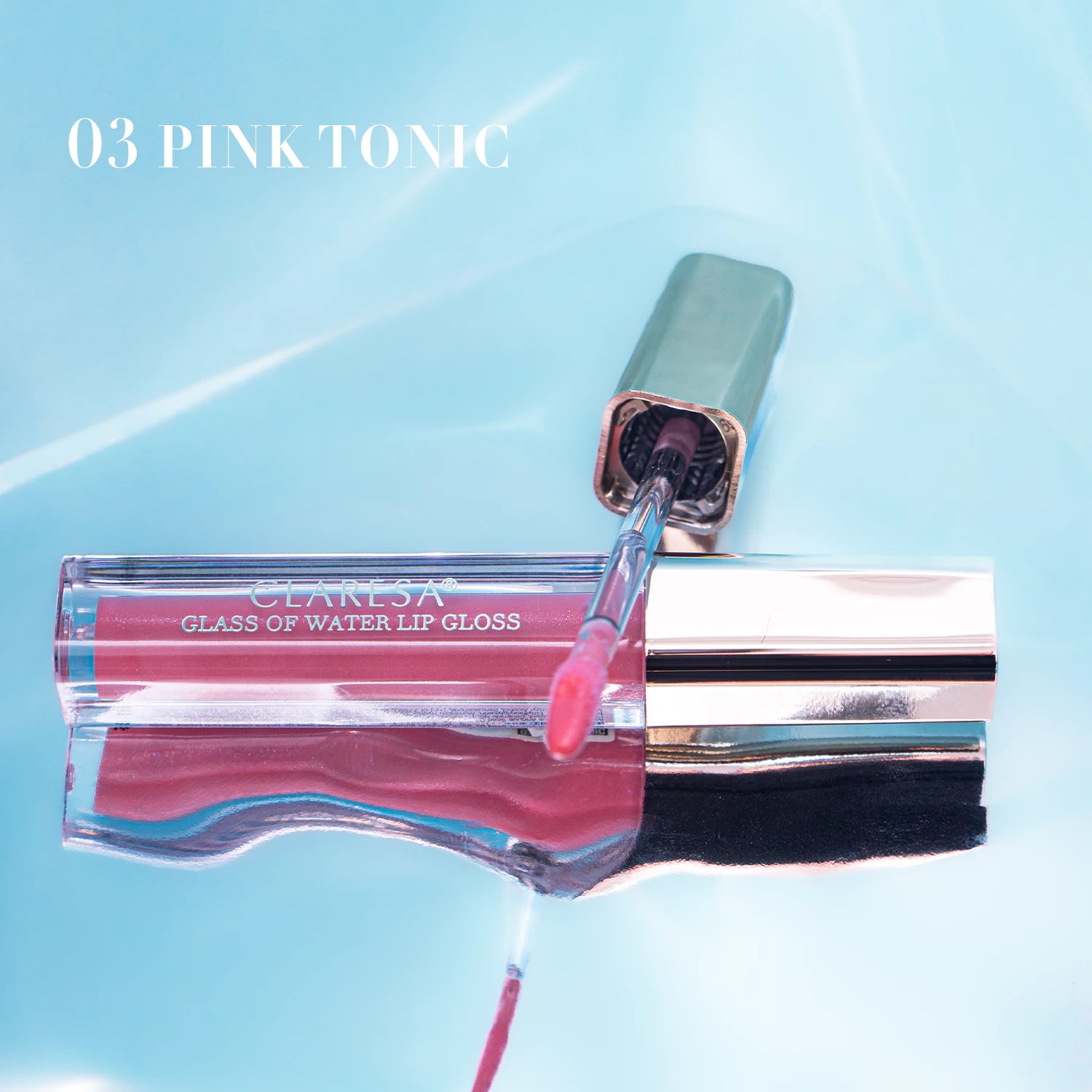 Claresa Glass Of Water Lip Gloss Błyszczyk Do Ust Z Efektem Tafli 03 Pink Tonic, 2g